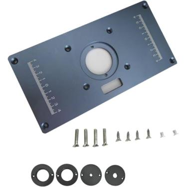 Imagem de Placa De Inserção De Mesa De Roteador De Alumínio 235 Mm * 120 Mm * 7,5 Mm Para Carpintaria Behes Placa De Roteador Ferramentas De Madeira Máquina De Corte De Fresagem