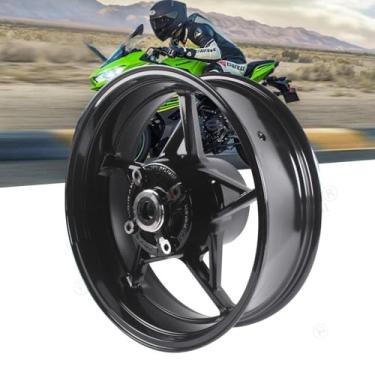 Imagem de Aro de roda dianteira Arashi para Kawasaki Z900 2017-2025 ABS inclui, Z900 SE 2022-2025, peças de acessórios de substituição de motocicletas preto brilhante