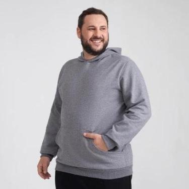 Imagem de Moletom Moleton blusa de frio Canguru Plus Size Agasalho-Masculino