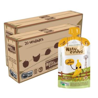 Imagem de Kit Papinha Organica Natuzinho Banana Bebe 20 unidades