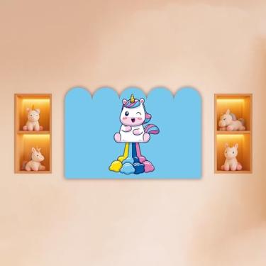 Imagem de Cabeceira de Cama Decorativa Infantil para Quarto de Meninas - Tema Unicórnio (CabCerq-0027)