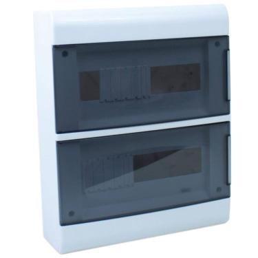 Imagem de Quadro de Distribuição de Sobrepor Porta Transparente 24 DIN - SCV24PT - STECK