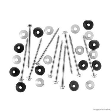 Imagem de Kit Parafuso para Telhas 5/16X85 10 Peças com 2 Arruelas - 6002 - URGENFIX