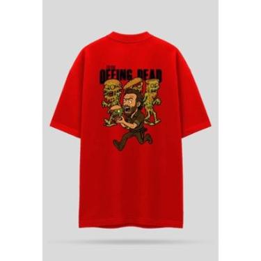 Imagem de Camiseta Oversized Shatark The Walking Dead - Vermelho-Masculino