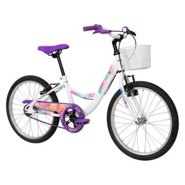 Imagem de Bicicleta Aro 20 Infantil Caloi Ceci Branco com Cestinha Freio V Brake