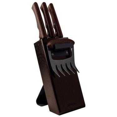 Imagem de Kit para Churrasco em Aço Inox Escurecido com 05 Peças - Tramontina
