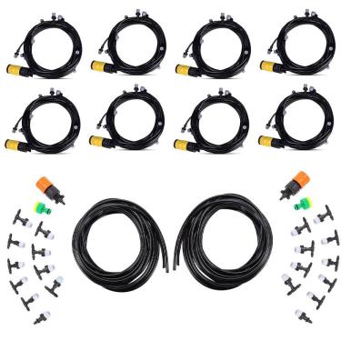 Imagem de Mangueira climatizadora Sistema Irrigacao Kit 10 Und Jardim Grama 10 M