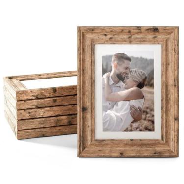 Imagem de Porta-retratos TWING Rustic Farmhouse 10x15cm Conjunto de 6