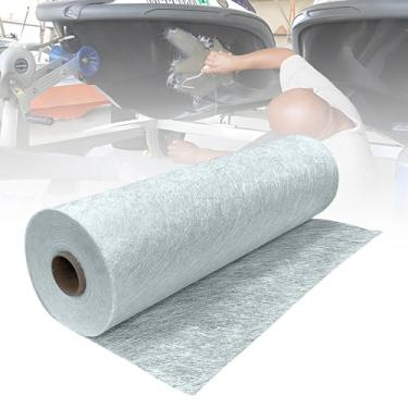 Imagem de Tapete de fibra de vidro para barco - 11 jardas x 101,6 cm pano de lã de vidro picado marinho para moldagem de fundição de telhados superfícies de barcos automotivos, 28,3 g