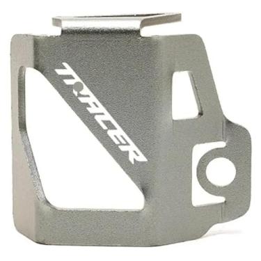 Imagem de Tampa do reservatório de fluido de freio dianteiro traseiro compatível com Tracer 900 7 700 GT 7gt 900gt 700gt 7/gt Tracer MT09 MT07 (protetor de tampa traseira - cinza)