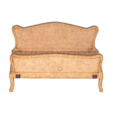 Imagem de Miniatura em MDF Cama de Casal Woodplan 4,8 x 7,5 x 7,2 cm M1029