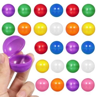 Imagem de 25 bolas de sorteio 4 cm bolas de bingo vazadas de plástico para máquina de venda automática redondas abertas para entretenimento, festa, jogo (cor mista)