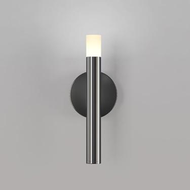 Imagem de Arandela de parede Black Pearl Luminária de parede em estilo minimalista americano Luminária de parede cilíndrica acrílica que transmite luz, abajur de ferro, suporte de lâmpada, uma cor-B