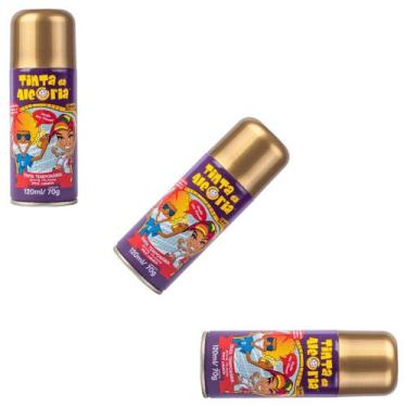 Imagem de Spray para cabelo tinta da alegria ouro 120 ml - dalegria taou