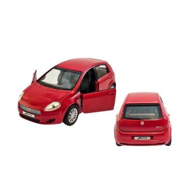 Imagem de Miniatura nacionais fiat punto vermelho 11cm metal ano 2008 - maisto 1