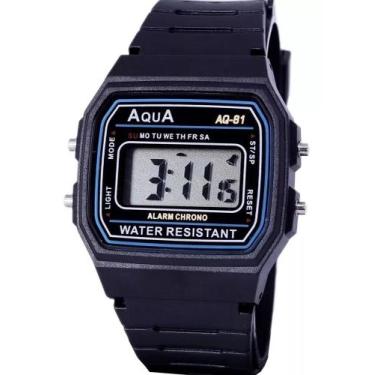 Imagem de Relógio Retro Digital De Pulso Marca Aqua Aq 81 Barato