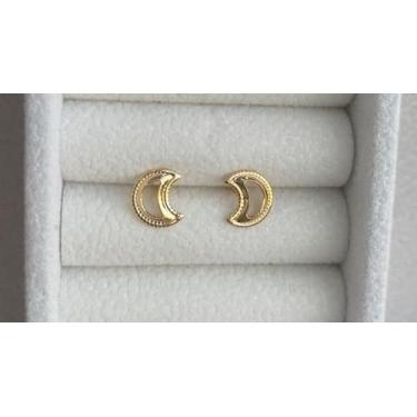 Imagem de Brinco pequeno lua vazada - TALICIAH SEMI JOIAS