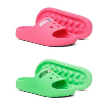 Imagem de Kit 2 Chinelo Slide Papete Infantil Kids Confortavel Personagem Desenh