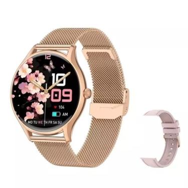 Imagem de Relógio Inteligente Feminino MEVADEN 1.4 Chamada Bluetooth Android IOS H30