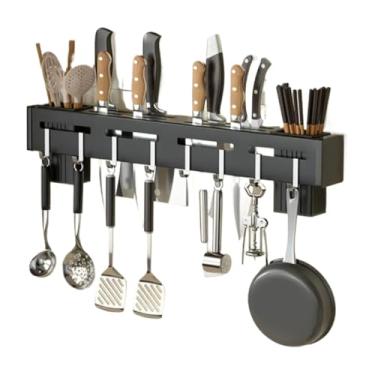 Imagem de Suporte Para UtensíLios De Cozinha | Suporte De Parede Para Talheres, Colheres E EspáTulas(6 Ganchos Sem Porta Toalha)