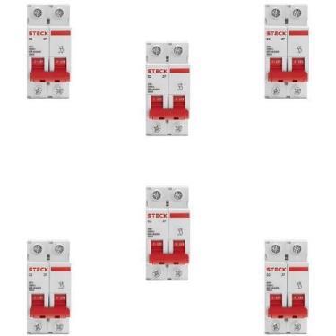 Imagem de Kit6 disjuntor bipolar 40a - steck