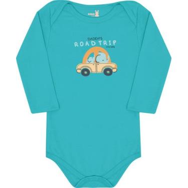 Imagem de Body mang long bebe 13539 kiko e kika - Kiko baby, Azul, RN