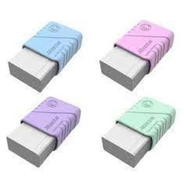 Imagem de Borracha Branca com Capa Plástica Tons Pastel Mercur