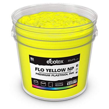 Imagem de Tinta Plastisol amarela fluorescente NP da Ecotex para serigrafia sem ftalatos - 473 ml