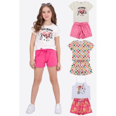 Imagem de Kit 3 Conjuntos Infantil Rosa Menina - Vida Costeira Oficial, 6