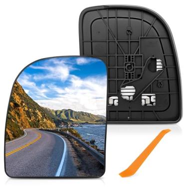 Imagem de TOP-MAX Substituição de vidro do espelho lateral do motorista para Ford E150 E250 E350 E450 E450, Ford F250 F350 F450 F550 2000-2005, Ford Excursion 2000-2005, óculos retrovisores superiores esquerdos