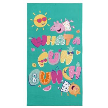 Imagem de Northwest Peppa Pig Fun Bunch Toalha de praia de microfibra, secagem rápida, macia e absorvente, leve, essencial de viagem para piscina ou banho, 76 x 152 cm