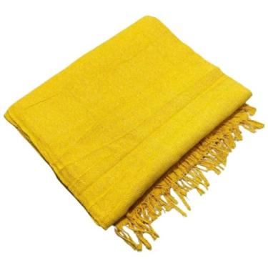 Imagem de Manta Para Sofá Super King 300x180cm Grossa e Aconchegante – Capa de Sofá em Algodão 100% (Amarelo Ouro King)