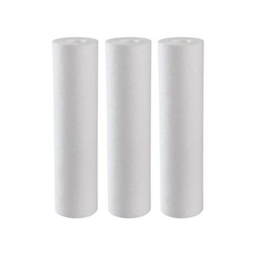 Imagem de Kit 3 Filtro Refil Cartucho Polipropileno Liso 10 5 Micras B