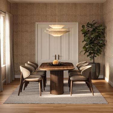 Imagem de Rugs USA x Carmeon Hamilton Tapete listrado de 8,5 x 1,5 m de lã para sala de estar, quarto, sala de jantar, entrada, preto