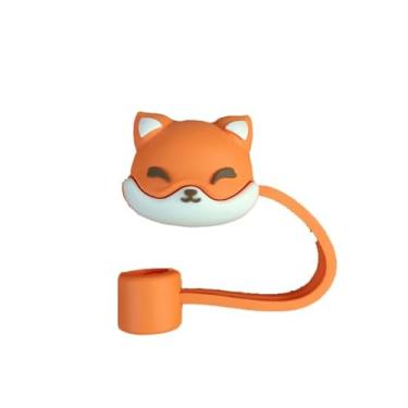 Imagem de Foxes Capa de palha para copo Stanley de 40 e 850 g, tampa de cobertura de palha de silicone de 8 mm para acessórios de copo Stanley, bonito topo de palha para copos, tampa de palha para tampas de
