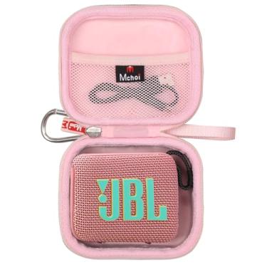 Imagem de Mchoi Estojo rígido de armazenamento para alto-falante Bluetooth JBL Go 4 ultra portátil (rosa, capa para JBL GO 4)