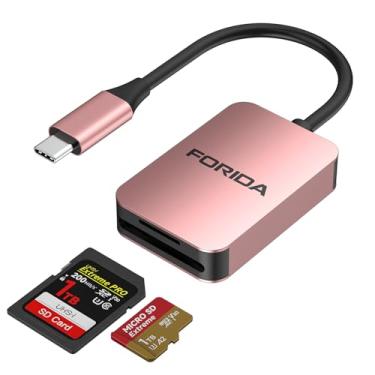 Imagem de Leitor de cartão SD USB C, adaptador de cartão duplo de alta velocidade USB 3.0 para iPhone/iPad/MacBook/Mac, leitor de cartão de memória suporta cartões SD e TF, 2 cartões funcionam simultaneamente,