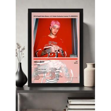 Imagem de Quadro Lil Peep HELLBOY (Light) Com Vidro e Moldura Tamanho:21cm x 30c