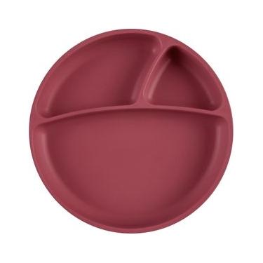 Imagem de Prato Infantil de Silicone com Divisórias e Sucção Portions Velvet Rose - Minikoioi