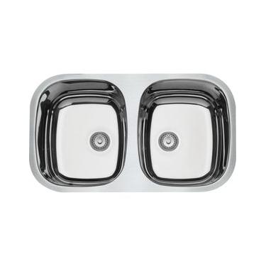 Imagem de Cuba de embutir Tramontina Isis 2C 34 BL Prime em Aço Inox Alto Brilho 72 x 40 cm com v...