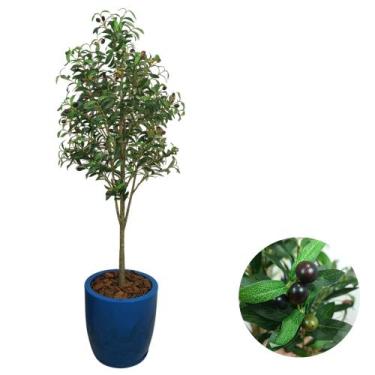Imagem de Árvore Oliveira Artificial Premium E Vaso Bojo Completo Casa - PlantaI