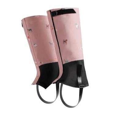 Imagem de Dynwave Polainas infantis para as pernas, de inverno confortáveis ​​para botas de neve, ideais para caminhadas, camping, esqui e outras atividades ao ar, Rosa