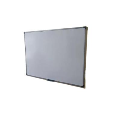 Imagem de Quadro Branco Magnético, 120x90cm Lousa Branca Escolar Lisa Moldura Soft Alumínio + 5 Caneta Apagador