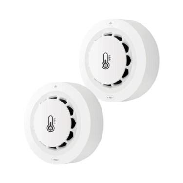 Imagem de Detector De Fumaça Inteligente Com Wifi, Sensor De Temperatura E Umida
