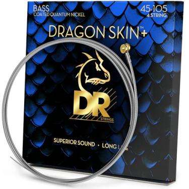 Imagem de DR Strings DRAGON SKIN+ – Cordas de guitarra elétrica revestidas de níquel quântico – DEQ-7/9 – Som superior com sensação confortável e longa vida – 7 cordas leves 9-52