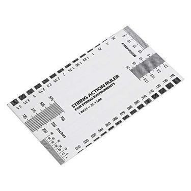 Imagem de LiebeWH Medidor de Cordas de Guitarra, Régua de Ação de Aço Inoxidável para Baixo, Medições Precisas para Altura das Cordas e Profundidade de Captação, Ferramenta de Medição Portátil para Guitarristas