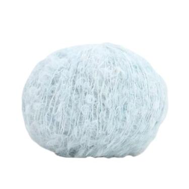 Imagem de Fio de lã macia tricô lã mistura de fios de crochê artesanato 25 g várias cores para bricolage suéteres boneca cachecóis acessórios pó azul
