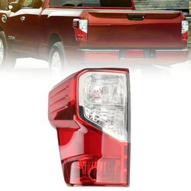 Imagem de Conjunto de luz traseira esquerda com lâmpadas compatíveis com Nissan Titan/Titan XD 2016-2023, lâmpadas de freio traseiro, luzes traseiras lado do motorista