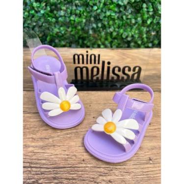 Imagem de Sandália Infantil Menina Mini Melissa Hip Bloomy BB de Margarida - Mk-