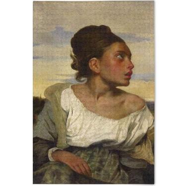 Imagem de Quebra-cabeças de pintura Delacroix 500 peças para adultos presentes engraçados de jogo de quebra-cabeça personalizado paisagem paisagem quebra-cabeça impressão animal obra de arte, 52 cm x 37,8 cm